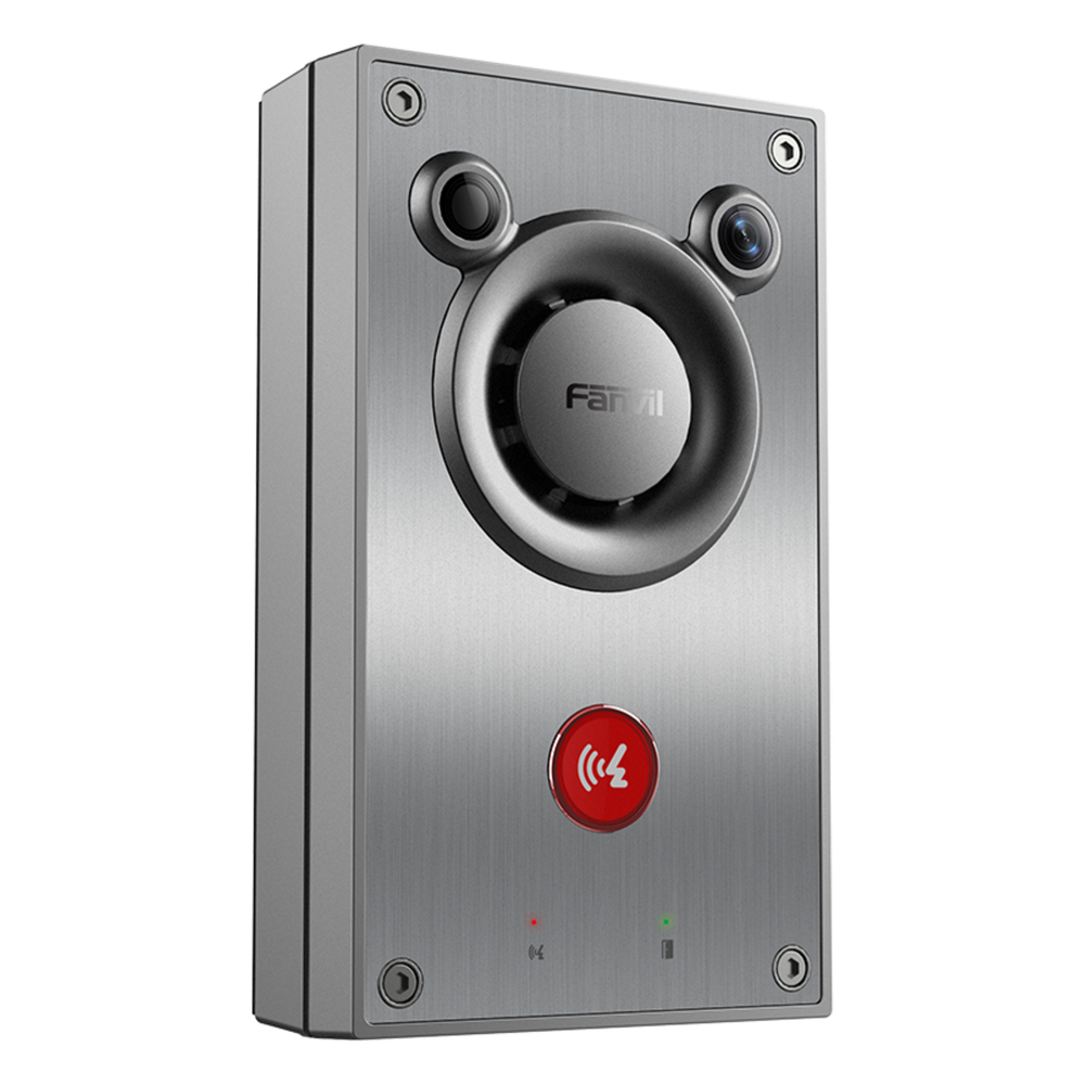 Video Intercomunicador IP Cámara 4MP Starlight Altavoz 10W 2 Líneas SIP IR Nocturno con HDR IP66 e IK10 PoE 802.3af -40°C a 70°C — Fanvil