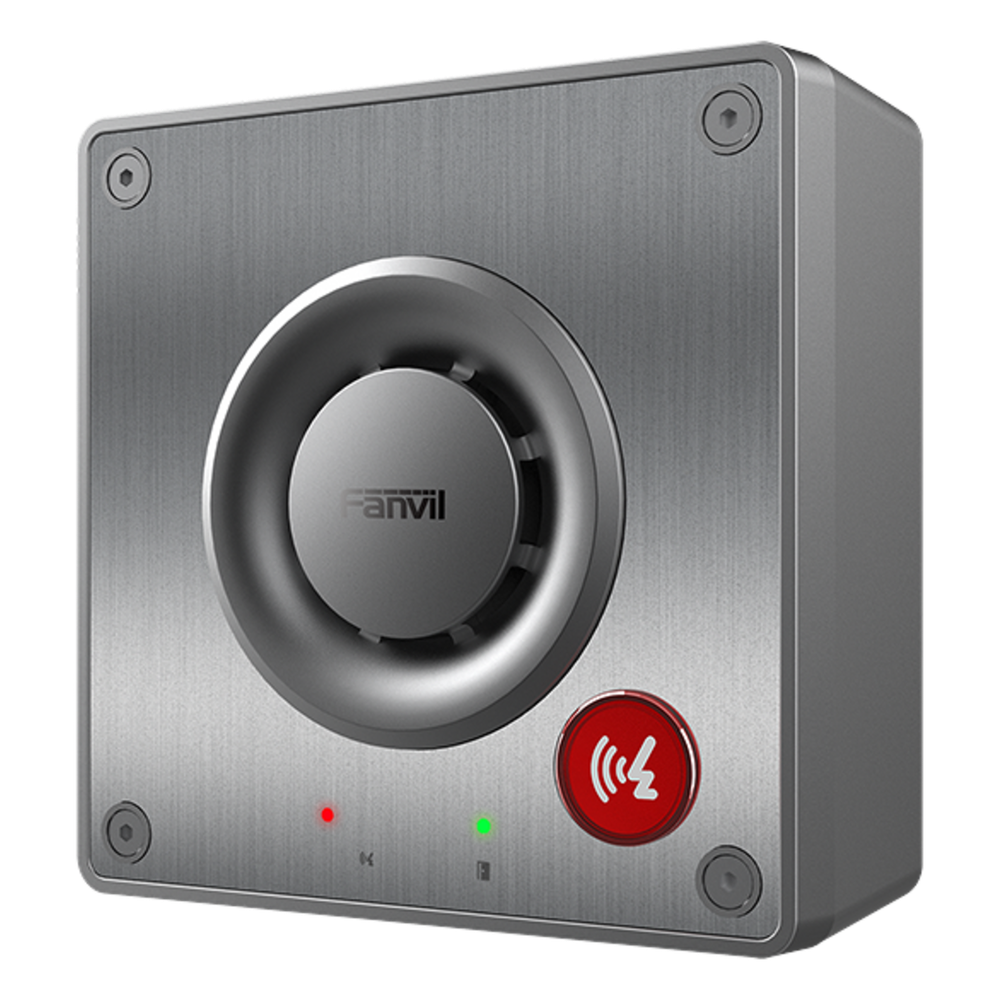 Intercom IP para Exterior Cámara 4 Megapixel (1080p) HDR e Iluminación IR Altavoz 5W y Doble Micrófono con Reducción de Ruido Panel Acero Inoxidable y Cuerpo Aluminio IP66 e IK10 PoE+ 2 Líneas SIP — Fanvil