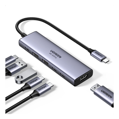 Hub USB-C 6 en 1 HDMI 4K@60Hz 4x USB 3.2 Gen 2 10 Gbps — UGREEN