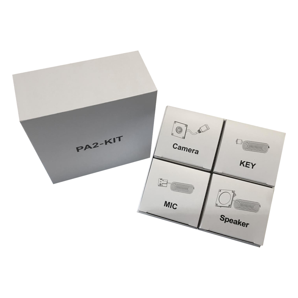 Kit de Accesorios para Intercomunicación Cámara IP 720p HD Micrófono Resistente al Agua Parlante 5W 8Ω Botón de Llamada Plug and Play — Fanvil