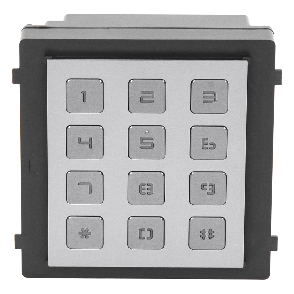 Módulo de Teclado para Frente de Calle Apertura por Código Llamada a Monitor IP65 Aluminio -40 °C a +55 °C (-40 °F a 131 °F) — Hikvision