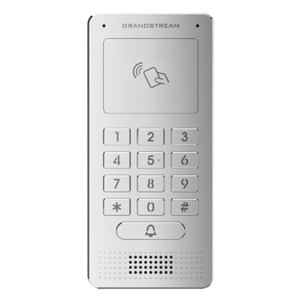 Audioportero IP SIP RFID y Teclado Retroiluminado IP65 IK06 3 Entradas y 2 Salidas de Alarma — Grandstream