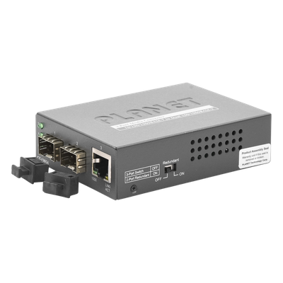 Convertidor de Medios con Doble Puerto SFP 1000BASE-FX SX — PLANET