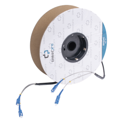 Carrete de Fibra Óptica Monomodo con Conectores SC-SC Duplex, Reforzada  — LINKEDPRO BY EPCOM