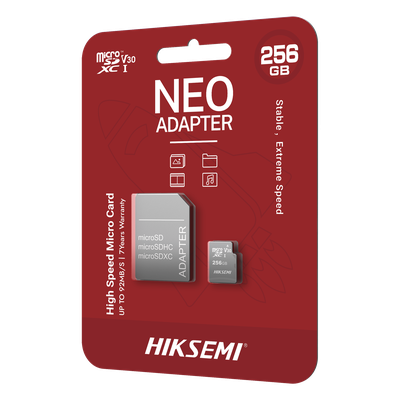Memoria microSD con Adaptador 256 GB Clase 10 — HIKSEMI by HIKVISION