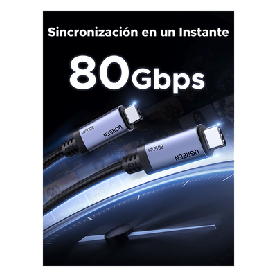 Cable USB-C Thunderbolt 5 80 Gbps Bidireccional — UGREEN