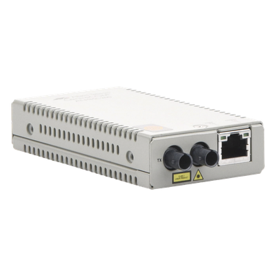 Convertidor de medios Fast Ethernet a fibra óptica, conector ST, multimo — ALLIED TELESIS