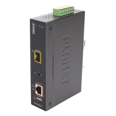 Convertidor de Medios PoE Industrial, Puerto SFP 1000BASE-SX — PLANET