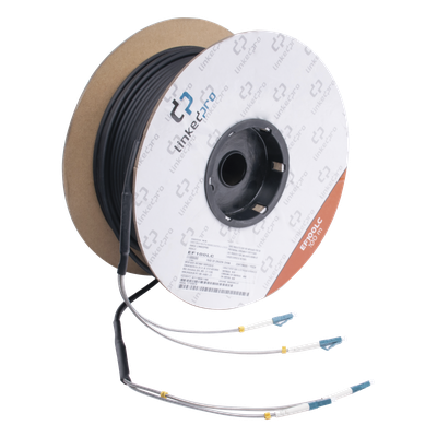Carrete de Fibra Óptica Monomodo con Conectores LC-LC Duplex, Reforzada  — LINKEDPRO BY EPCOM