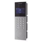 Videoportero IP Multiapartamento 1080p HD Reconocimiento Facial IA Pantalla 4.3' 5,000 Rostros 25,000 Tarjetas IP65 500 Departamentos 9 Frentes de Calle — Hikvision
