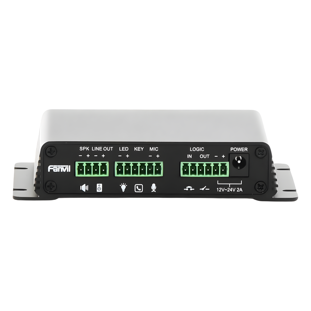 Gateway SIP de Voceo y Paging Amplificador Integrado 30 W PoE Intercomunicación Audio Video 2 Líneas SIP Compatible IP RTP RTSP — Fanvil