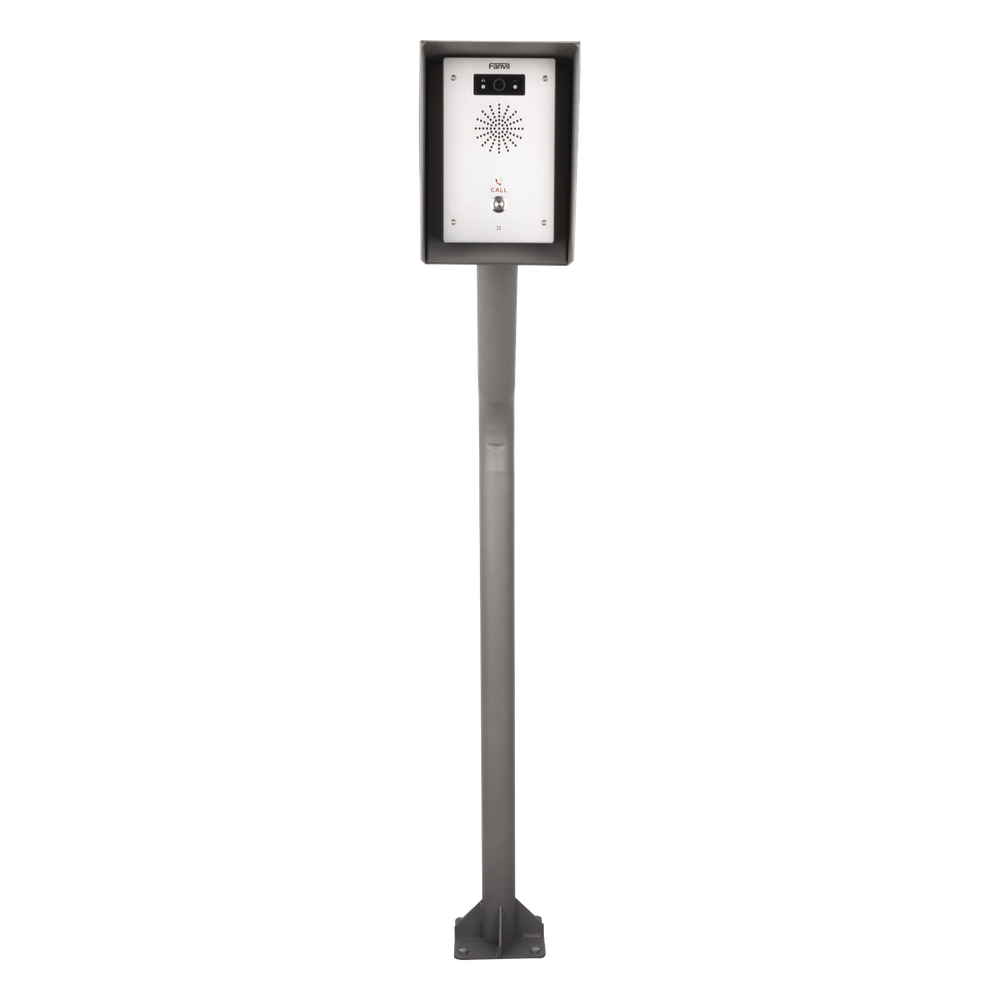 Poste Industrial para Portero IP Altura Ajustable 1.21 m (3.97 ft) Acero Calibre 11 Pintura Electrostática Gris Anclaje Incluido — EPCOM Industrial