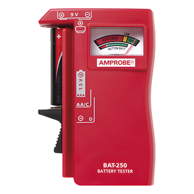 Probador de Baterías 9 Vcc 1.5 Vcc [AA-AAA-C-D] — AMPROBE