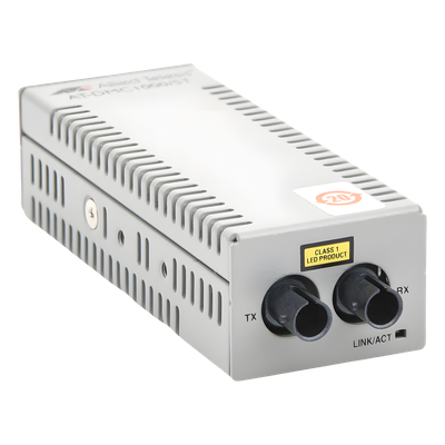 Mini Convertidor de medios de cobre a fibra MultiModo de escritorio 1000 — ALLIED TELESIS