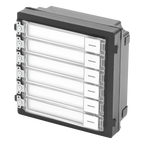 Módulo de Botones para Videoportero Modular 6 Botones Montaje Empotrado o Superficie IP65 Consumo 2 W — Hikvision