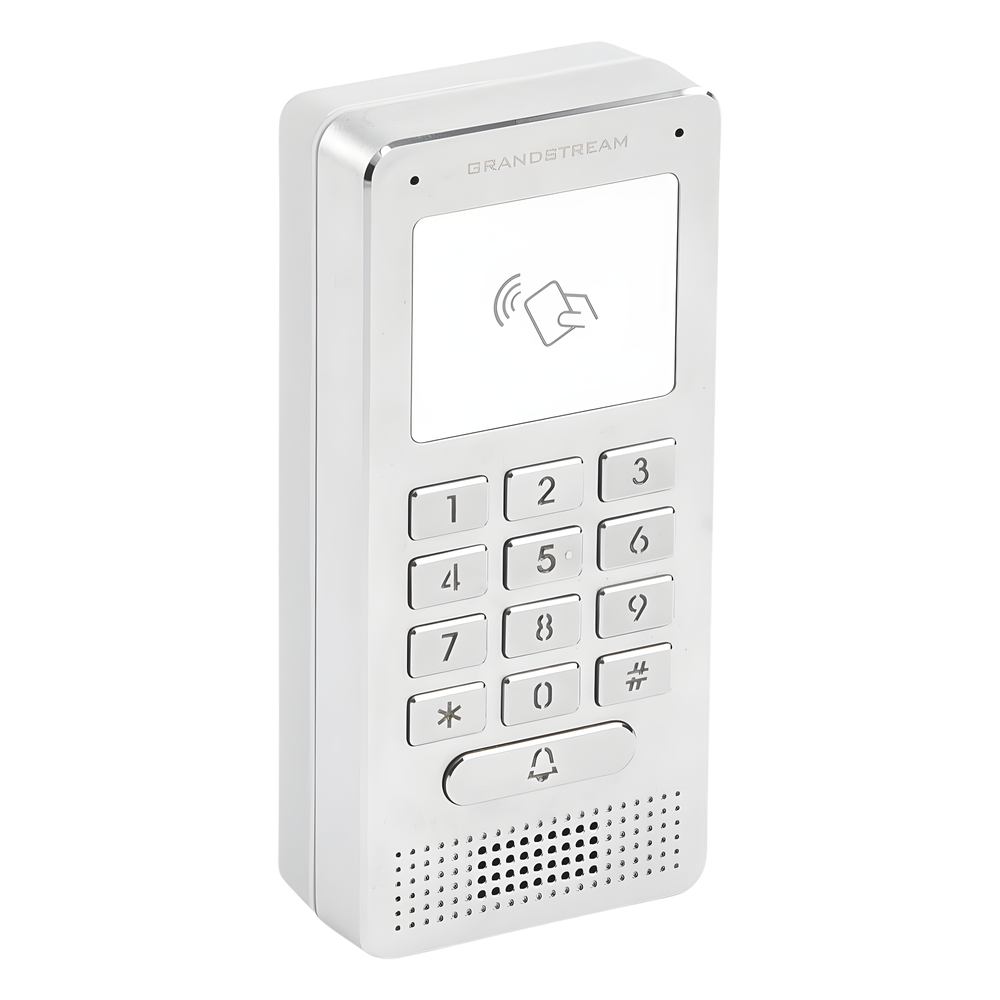 Audioportero IP SIP RFID y Teclado Retroiluminado IP65 IK06 3 Entradas y 2 Salidas de Alarma — Grandstream