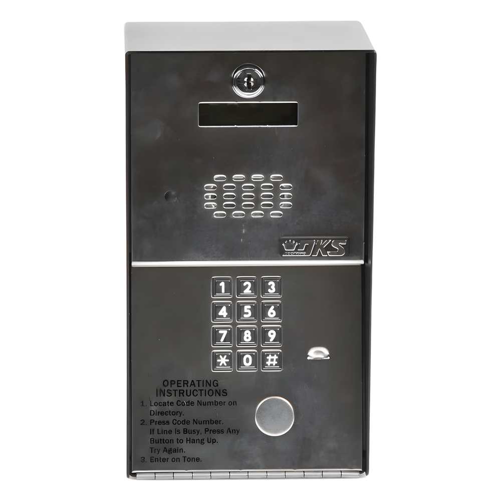 Audioportero Telefónico 600 Números 2 Puertas 16 Dígitos Línea Análoga o Digital Montaje Sobreponer — DKS Doorking