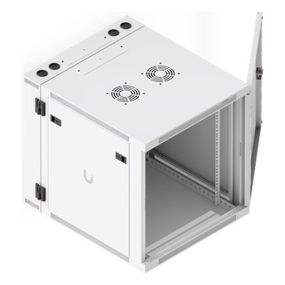 Gabinete Rack 12U Montaje Pared Puerta Trasera Abatible — UBIQUITI